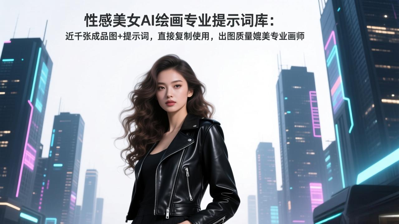 性感美女AI绘画专业提示词库：近千张成品图+提示词，直接复制使用，出图质量媲美专业画师-愛營銷俱樂部