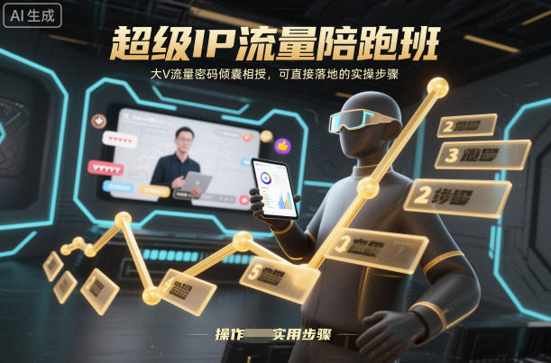 超级IP流量陪跑班，大V流量密码倾囊相授，可直接落地的实操步骤-愛營銷俱樂部