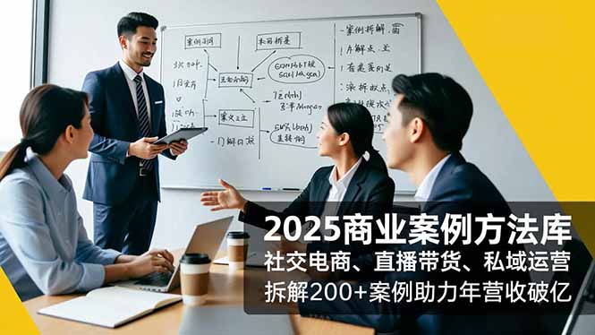 2025商业案例方法库，社交电商、直播带货、私域运营，拆解200+案例助力年营收破亿-愛營銷俱樂部
