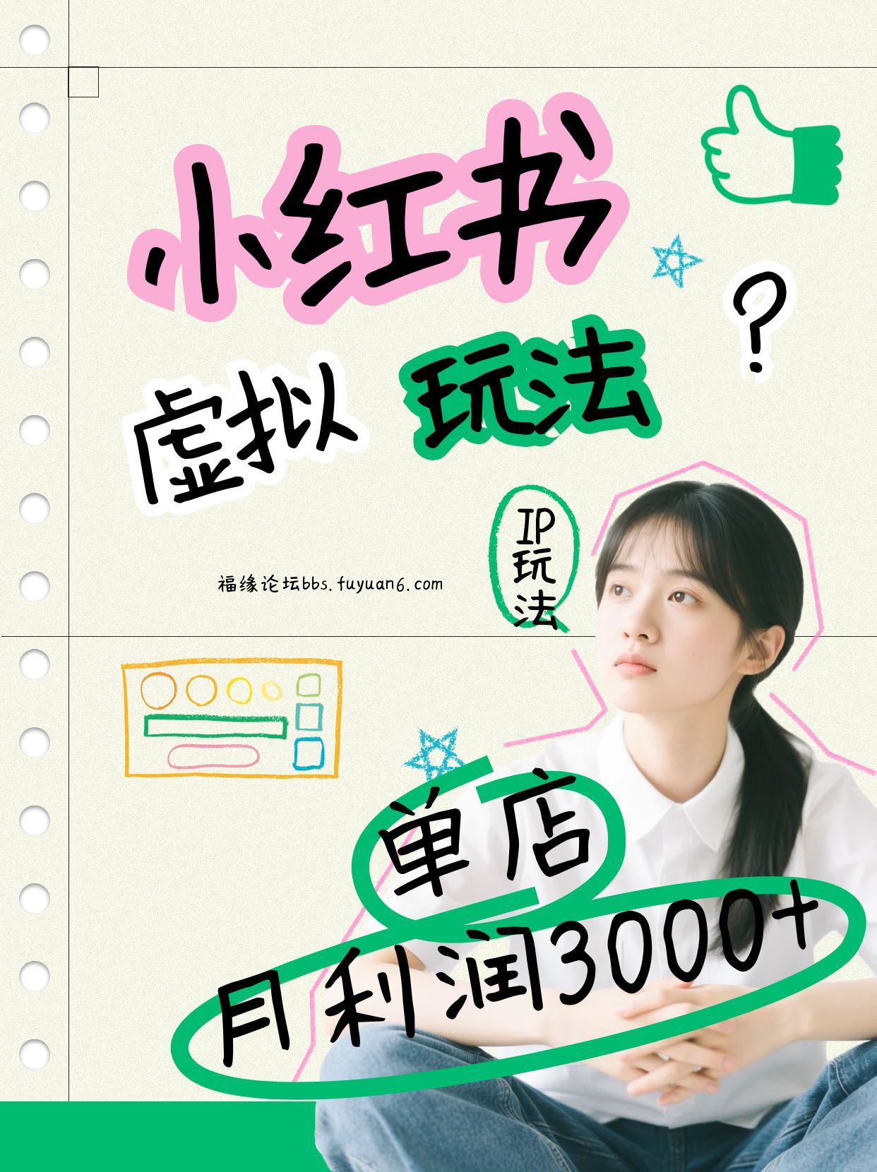 小红书虚拟玩法(铺货流和单品玩法)，单店月利润3000+，IP打法+原创商品(0违规)-愛營銷俱樂部