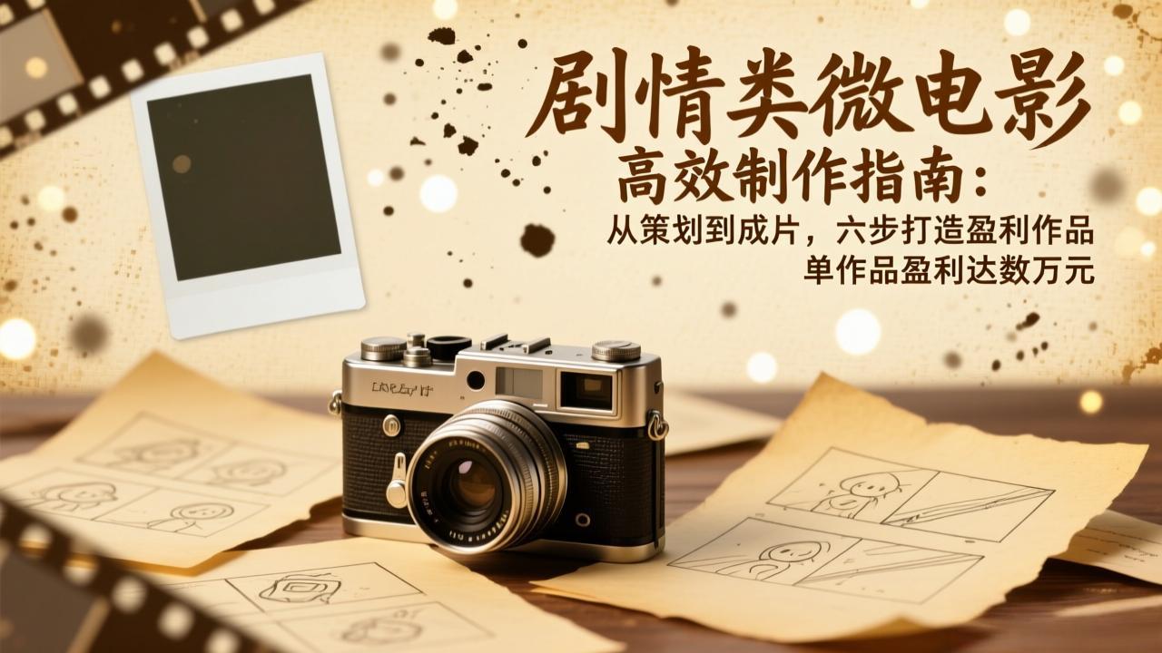 剧情类微电影高效制作指南：从策划到成片，六步打造盈利作品，单作品盈利达数万元-愛營銷俱樂部
