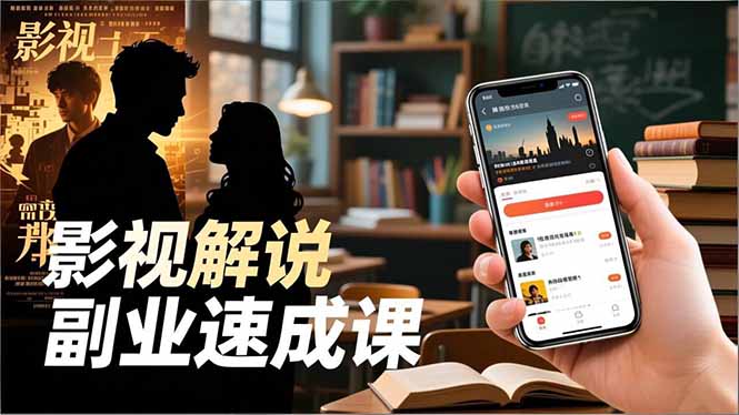 Tk影视解说副业速成课，软件安装、全流程实操、爆款预设，新手两周变现-愛營銷俱樂部