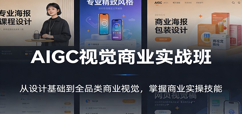 AIGC视觉商业实战班:从设计基础到全品类商业视觉,掌握商业实操技能-愛營銷俱樂部