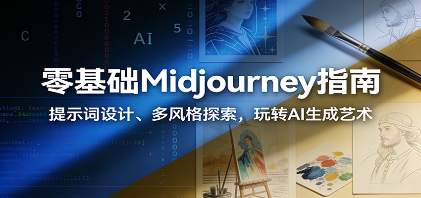 图片[1]-零基础Midjourney指南：提示词设计、多风格探索，玩转AI生成艺术-愛營銷俱樂部