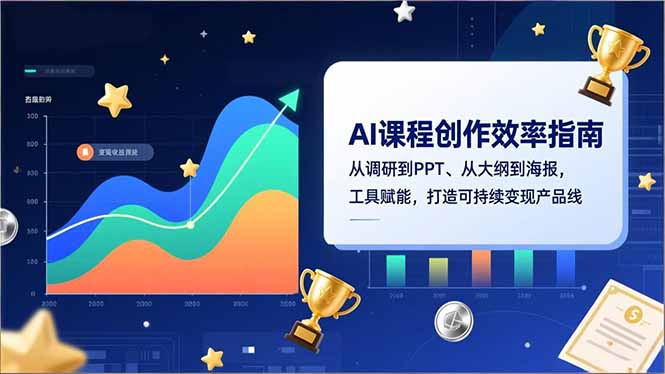 AI课程创作效率指南，从调研到PPT、从大纲到海报，工具赋能，打造可持续变现产品线-愛營銷俱樂部