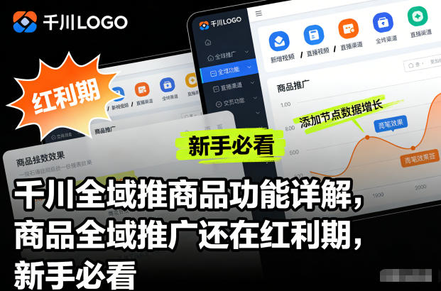 千川全域推商品功能详解，商品全域推广还在红利期，新手必看-愛營銷俱樂部