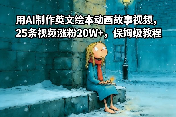 用AI制作英文绘本动画故事视频，25条视频涨粉20W+，保姆级教程-愛營銷俱樂部