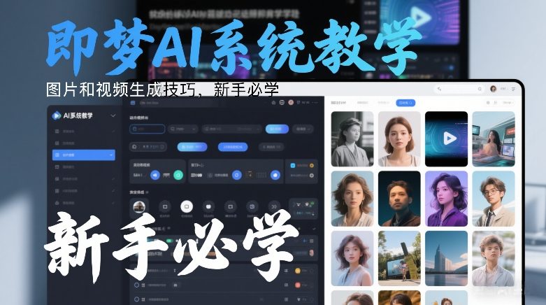 即梦AI系统教学，图片和视频生成技巧，新手必学-愛營銷俱樂部