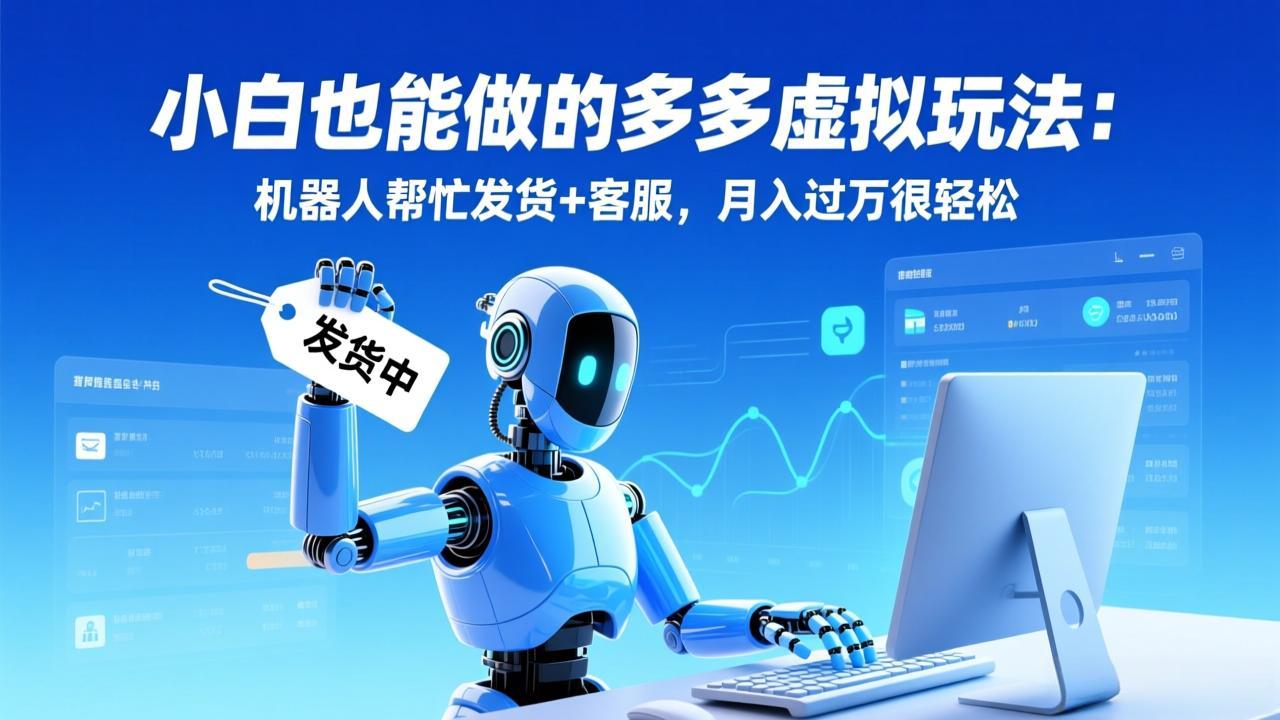 小白也能做的多多虚拟玩法：机器人帮忙发货+客服，月入过万很轻松-愛營銷俱樂部