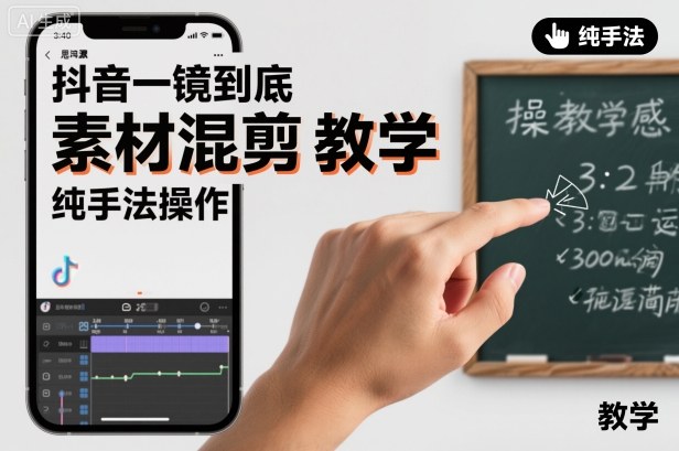 抖音一镜到底素材混剪教学，纯手法操作-愛營銷俱樂部