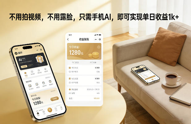 不用拍视频,不用露脸,只需手机AI,即可实现单日收益1k+【揭秘】-愛營銷俱樂部