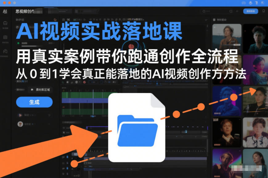AI视频实战落地课，用真实案例带你跑通创作全流程，从0到1学会真正能落地的AI视频创作方法-愛營銷俱樂部
