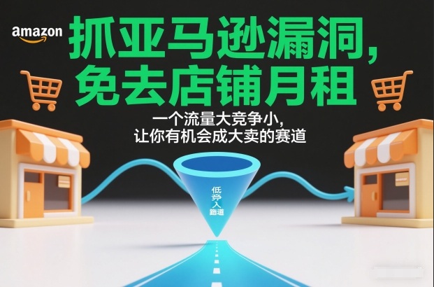 抓亚马逊漏洞，免去店铺月租，一个流量大竞争小，让你有机会成大卖的赛道-愛營銷俱樂部