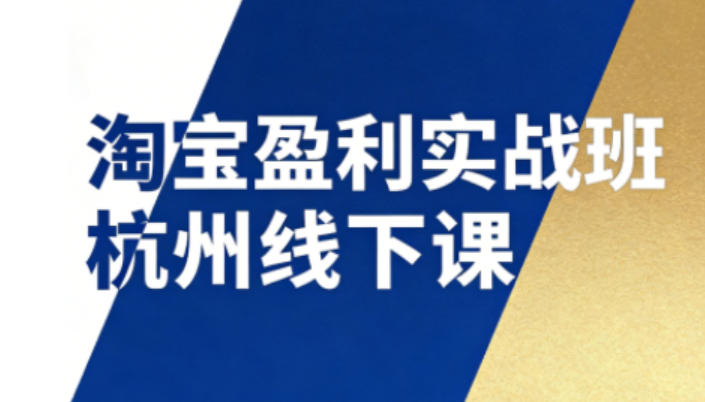 淘宝盈利实战班杭州线下课12月26-28日(音频+字幕)，帮你掌握SOP流程+12门核心技术-愛營銷俱樂部