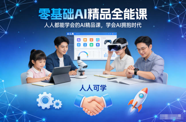 零基础AI精品全能课，人人都能学会的AI精品课，学会AI拥抱时代-愛營銷俱樂部