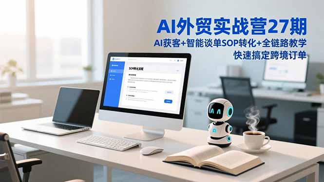 AI外贸实战营27期，AI获客+智能谈单+SOP转化+全链路教学，快速搞定跨境订单-愛營銷俱樂部