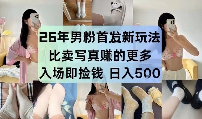 26年男粉首发最新3.0玩法,独此一家,比卖写真賺的更多,入场即捡钱,日入5张【揭秘】-愛營銷俱樂部