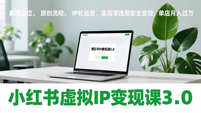 小红书虚拟IP变现课3.0，赛道定位、原创流程、IP化运营，实现零违规安全变现，单店月入过万-愛營銷俱樂部