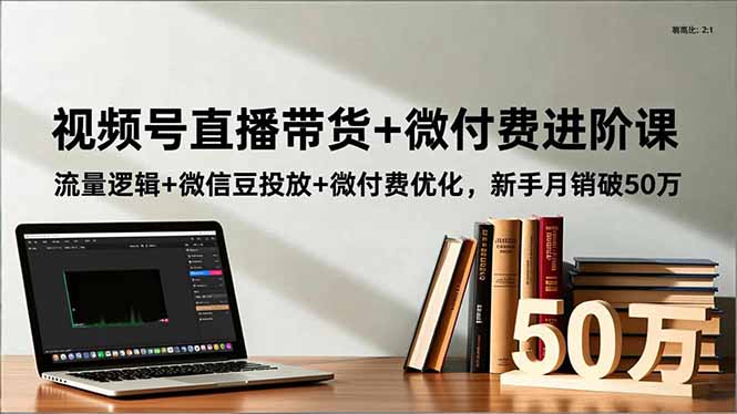 视频号直播带货+微付费进阶课：流量逻辑+微信豆投放+微付费优化，新手月销破50万-愛營銷俱樂部