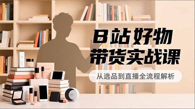 B站好物带货实战课，账号定位、选品拍摄、运营变现，全流程教学，实现UP主月入过万-愛營銷俱樂部