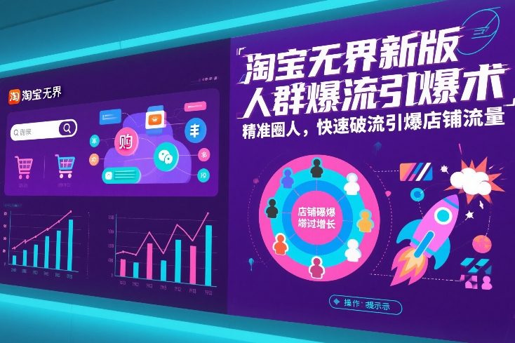 淘宝无界新版人群爆流引爆术，精准圈人，快速破流引爆店铺流量-愛營銷俱樂部