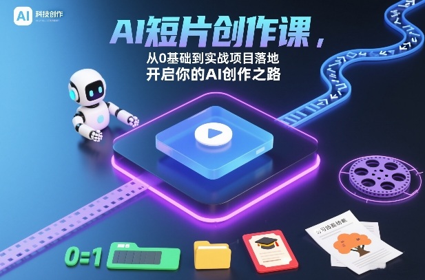 AI短片创作课，从0基础到实战项目落地，开启你的AI创作之路-愛營銷俱樂部