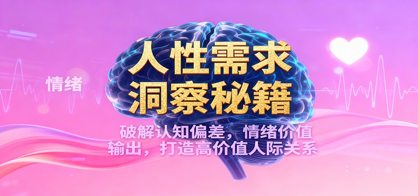 人性需求洞察秘籍,破解认知偏差,情绪价值输出,打造高价值人际关系-愛營銷俱樂部