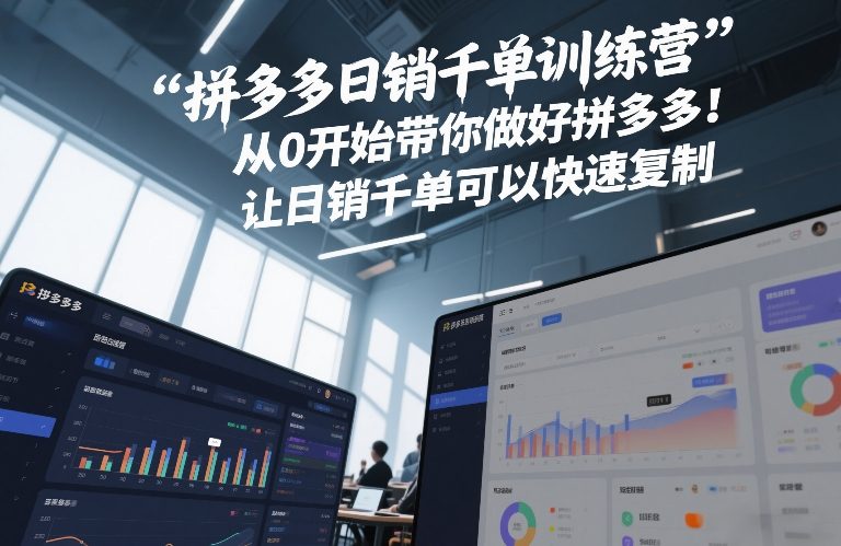 拼多多日销千单训练营，从0开始带你做好拼多多，让日销千单可以快速复制(更新26年1月)-愛營銷俱樂部