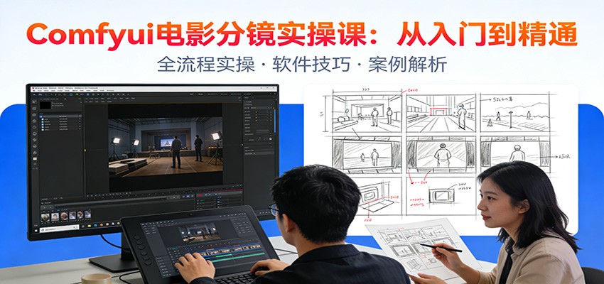 ComfyUI电影分镜实操课:分镜一致性,全流程AI视频制作,零基础也能做专业分镜-愛營銷俱樂部