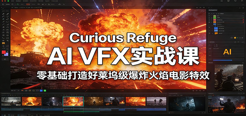 图片[1]-Curious Refuge AI VFX实战课，零基础打造好莱坞级爆炸火焰电影特效-愛營銷俱樂部