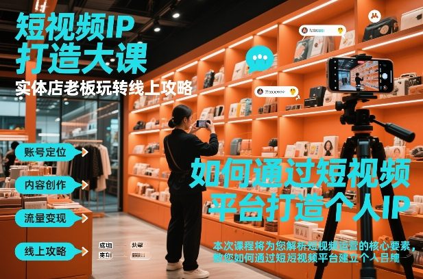短视频ip打造大课，实体店老板玩转线上攻略-愛營銷俱樂部