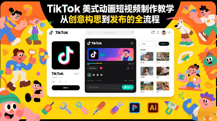 TikTok美式动画短视频制作教学，从创意构思到发布的全流程-愛營銷俱樂部