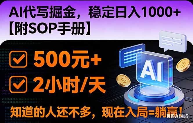 2026风口项目,AI代写掘金，稳定日入1000+，掌握核心技能【附SOP手册】-愛營銷俱樂部
