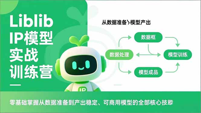 Liblib IP模型实战训练营，零基础掌握从数据准备到产出稳定、可商用模型的全部核心技能-愛營銷俱樂部