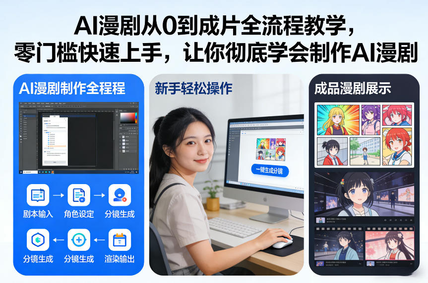 AI漫剧从0到成片全流程教学，零门槛快速上手，让你彻底学会制作AI漫剧【保姆级教程】-愛營銷俱樂部