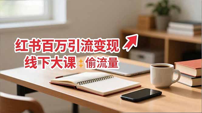 小红书百万引流变现-11月线下大课：分享从0到百万引流路径，手把手教偷流量、拿结果-愛營銷俱樂部