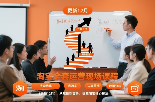 淘宝全套运营现场课程(更新12月)，从基础到高阶，拆解淘宝核心玩法-愛營銷俱樂部