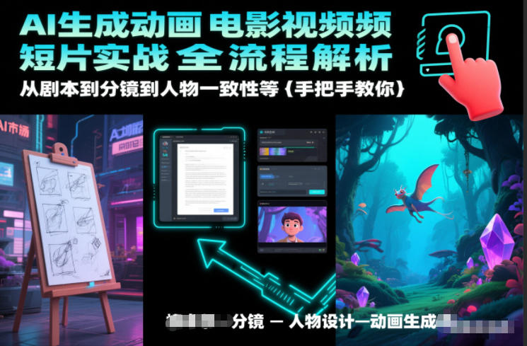 AI生成动画电影视频短片实战全流程解析，从剧本到分镜到人物一致性等手把手教你-愛營銷俱樂部