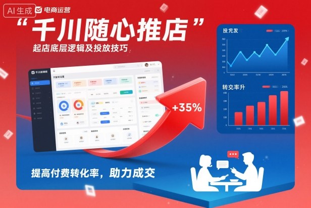 千川随心推起店底层逻辑及投放技巧,提高付费转化率,助力成交-愛營銷俱樂部