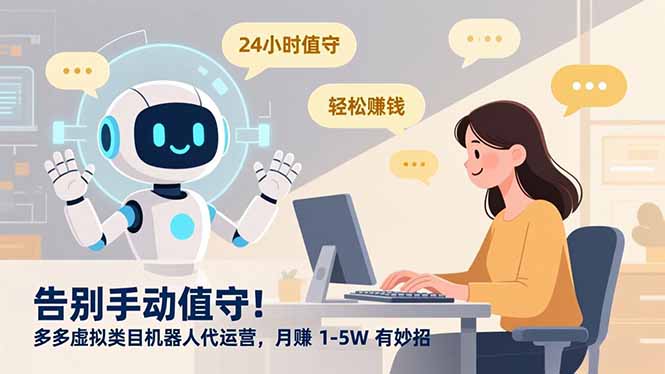 告别手动值守！多多虚拟类目机器人代运营，月赚 1-5W 有妙招-愛營銷俱樂部